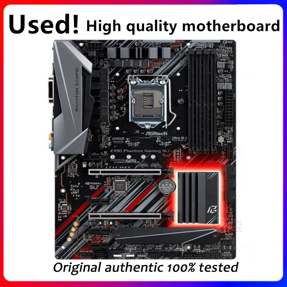 Per (Z390 Phantom Gaming Sli Scheda Madre Desktop Ddr4 Lga 1151 Scheda Madre Originale Usata