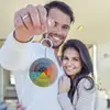 Emotion Wheel Chart Keychain Vintage Round Keychain Mood Wheel Keychain Bag Ornament Stress Management Friendship Remembrance 2