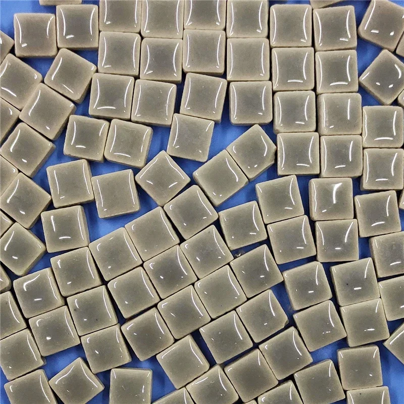 300 piezas (aprox. 300 g/10,6 oz) de mosaicos de porcelana de 9,5 mm de grosor, cuadrados, para hacer mosaicos de cerámica, materiales para manualidades de bricolaje de 4 mm de grosor
