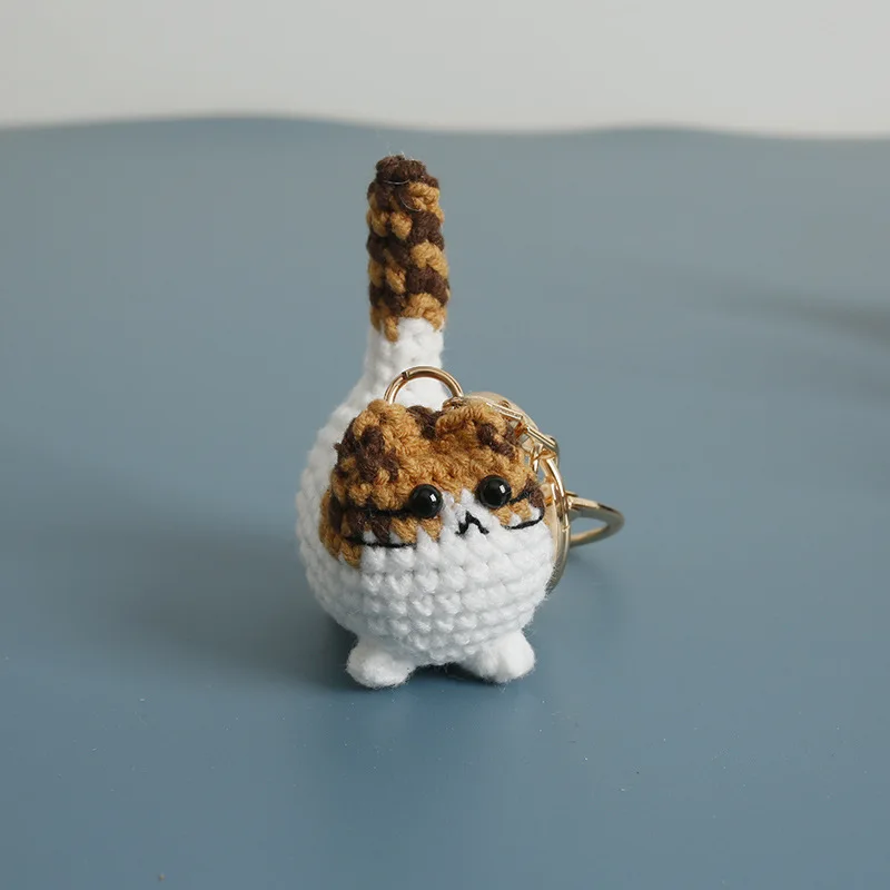 Small Cat Crochet Keychain Handmaking Crochet Cute Kitten Keyrings For Bag Pendant Knitting Animal Doll Keychain For Gift Custom 28 S099a2448e52f4271b11858e74be4bcb0N