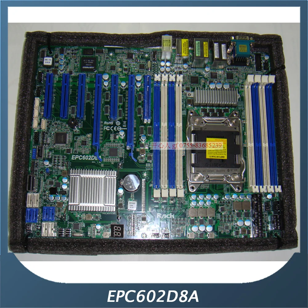 RMHUNTIC Server Motherboard For ASROCK EPC602D8A LGA2011 DDR3 C602 Support E5 1600 2600 4600 V2 High