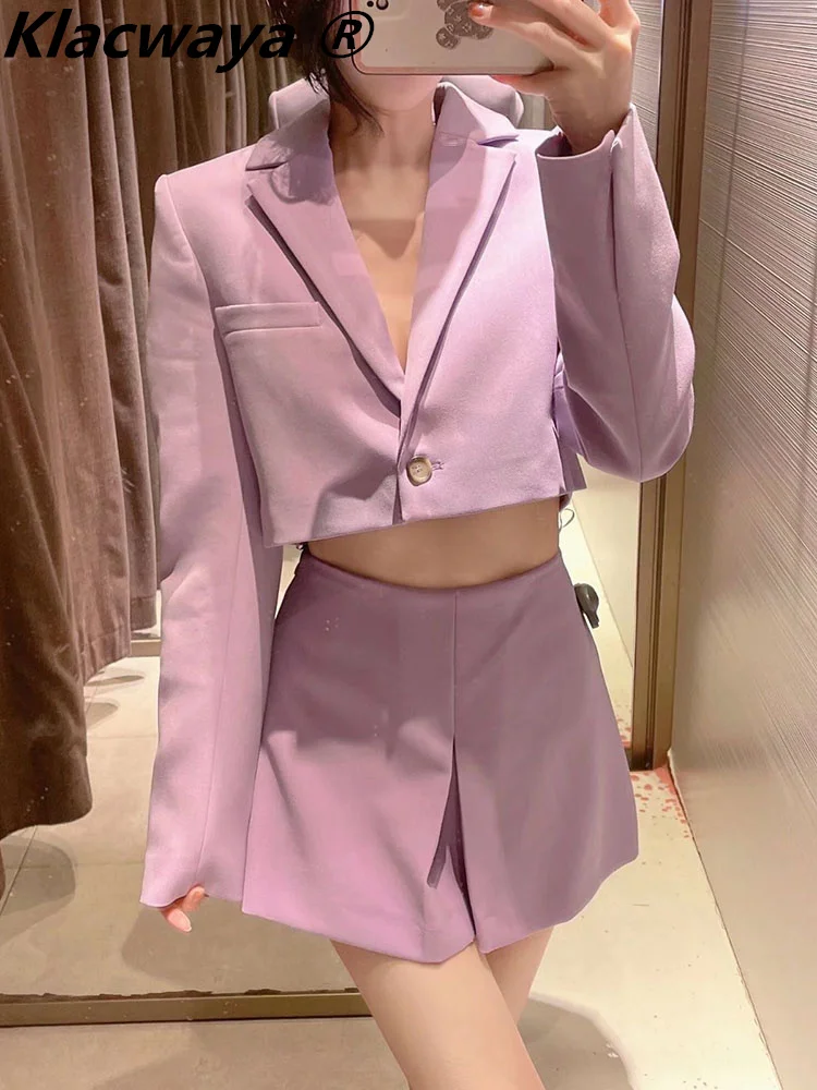 

Пиджак Klacwaya Женский, летняя куртка, женская одежда, пальто, укороченный пиджак, офисная одежда, повседневные блейзеры для женщин