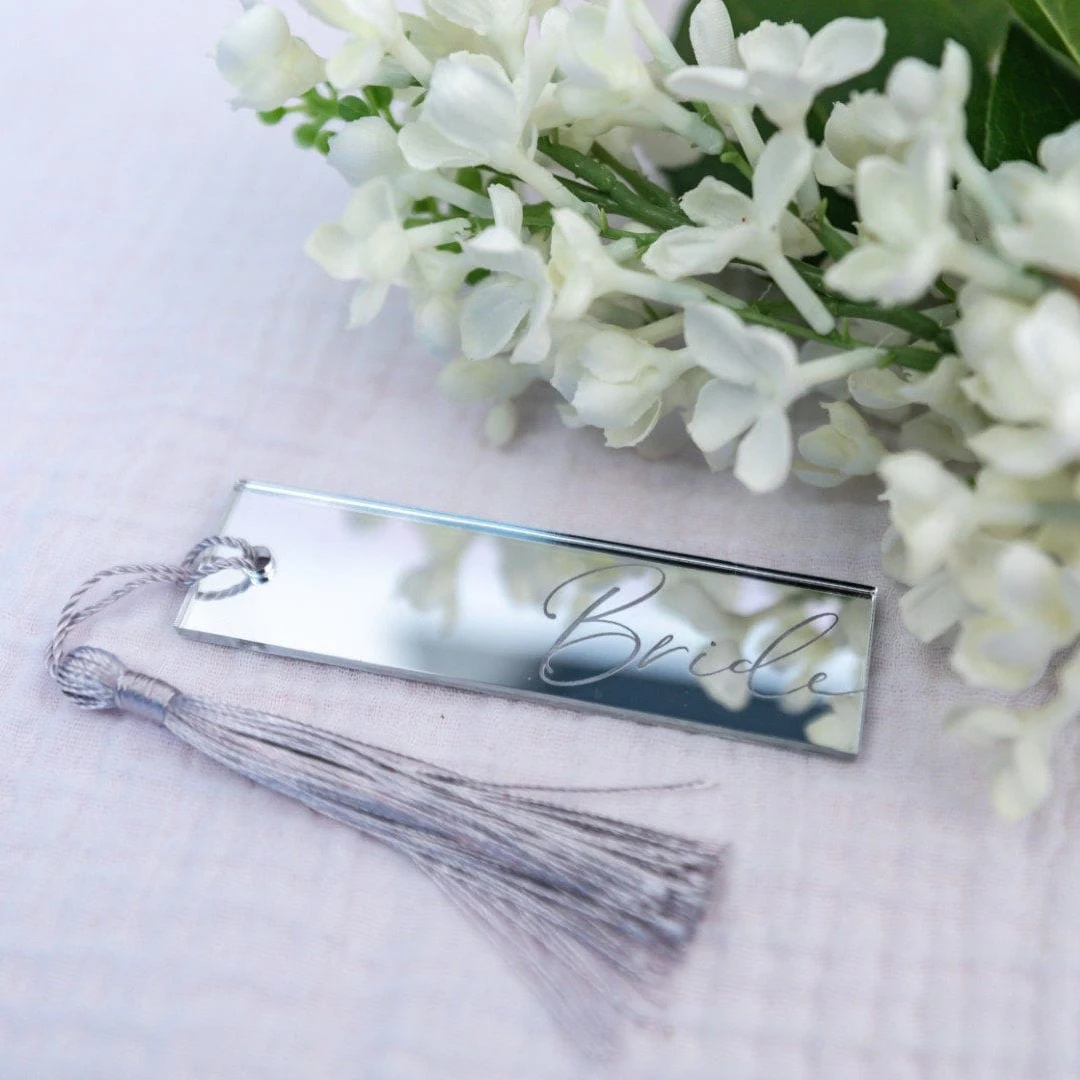 Place Cards Acrylic Wedding Place Cards with Tassels Blank Name Setting Event D&eacute;cor Party Place Names Silver/Gold MirrorSeating Places