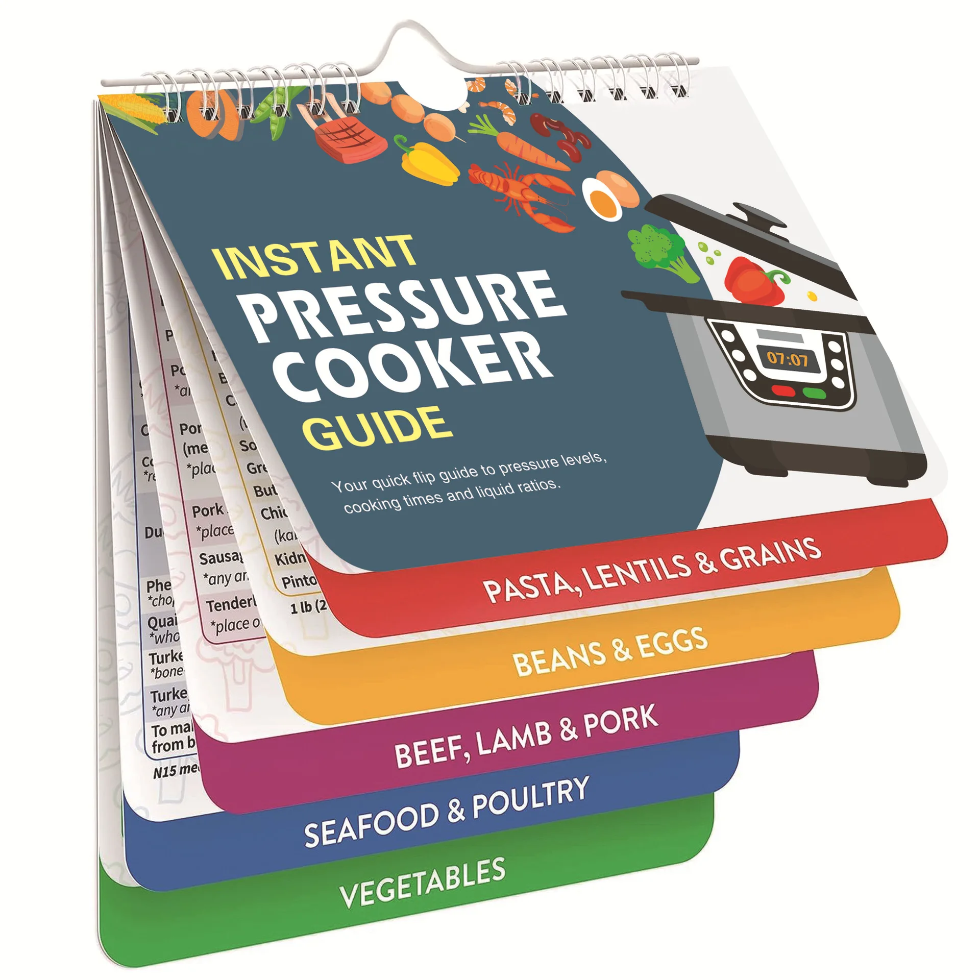 Description Picture 6 of itemAir Fryer Magnetic Cheat Sheet Air Fryer Cookbook Calendar Food Pro Recipes Temperature Cooking Time Guide Kitchen Accessories