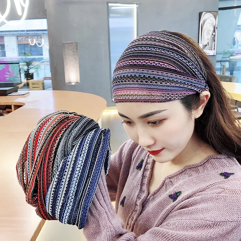 Women's Headband Mesh Lace Floral Hair Band for Girls Hair Accessories ...