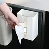 1pcs Wall mounted tissue box, toilet paper towel storage box, no punching, hanging upside down, kitchen paper towel holder 2