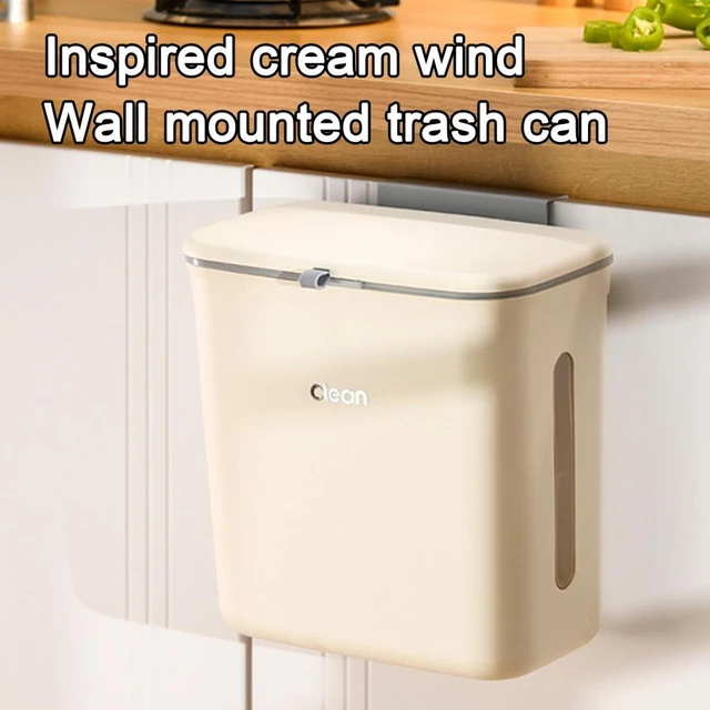 8/12L Kitchen Compost Bin for Cabinet Under Sink Wall Mounted
