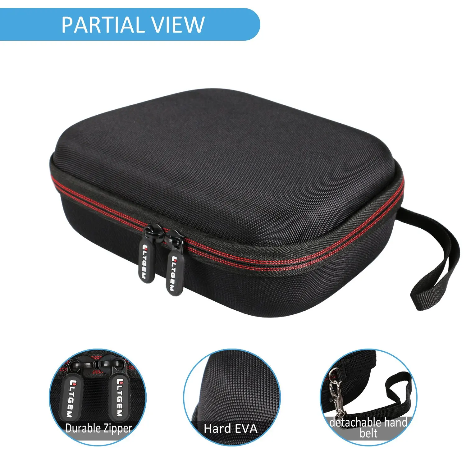 LTGEM EVA Hard Case For Xbox One/Xbox One S/Xbox One X Controller Mesh Pocket Fits Plug & Cables Travel Storage Bag travel bag carrying hard case