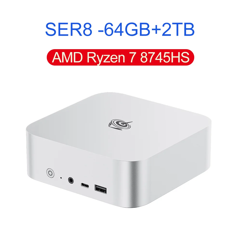Beelink SER8 AMD Ryzen7 8745HS Mini PC 32G 64G DDR5 1T 2T NVME