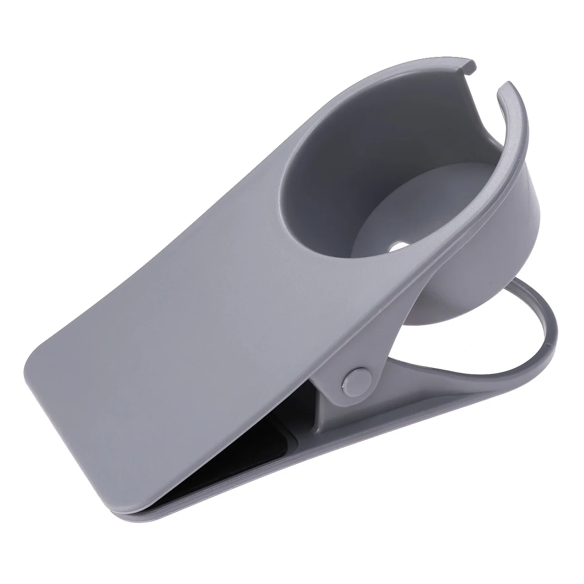 Drinking Cup Holder Clip Table Bottle Cup Stand Water Coffee Mug Holder Saucer Clip Design for Home Office (Grey)