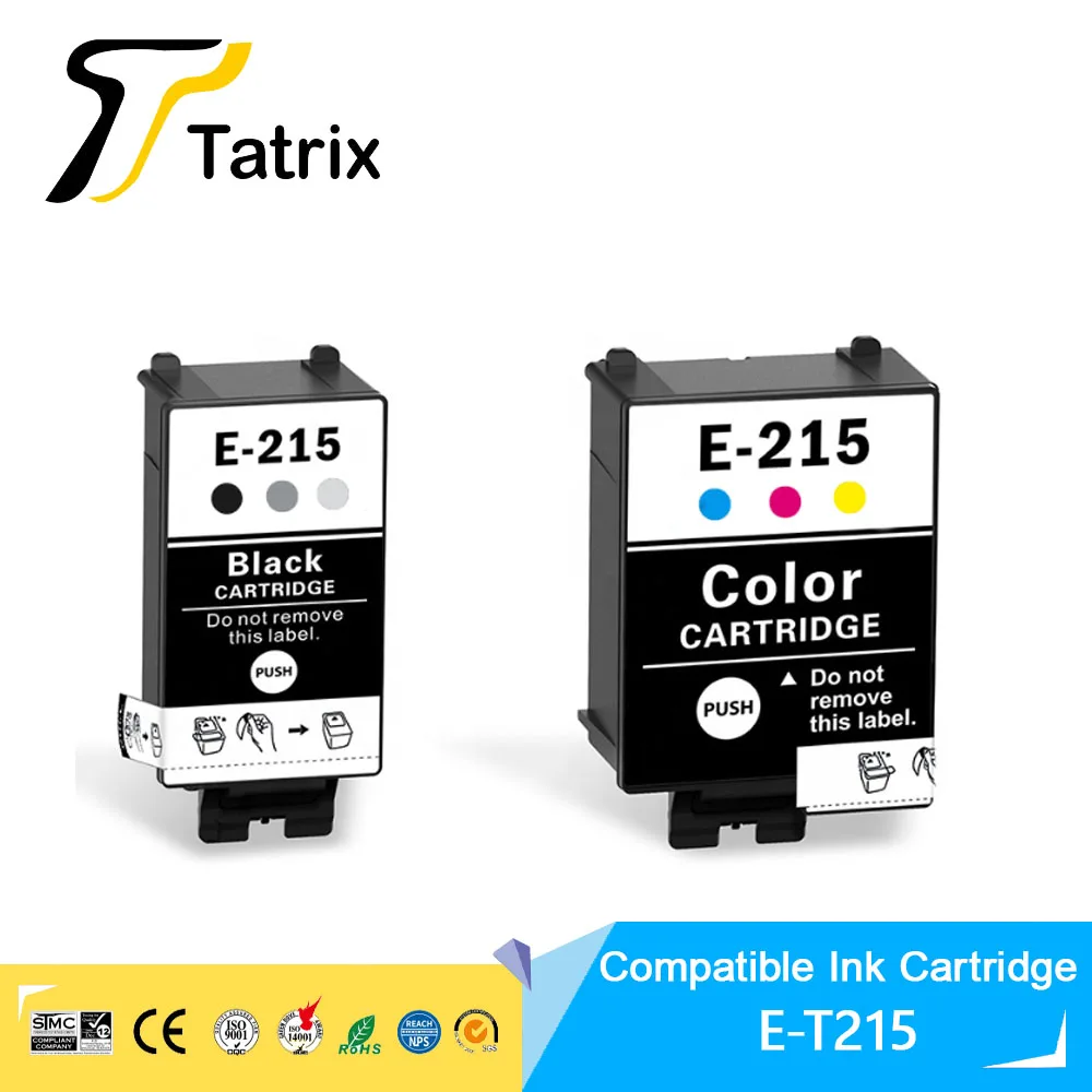 

Совместимые чернильные картриджи Tatrix для Epson 215 E-215 T215 BK T215 CL для принтера Epson ручной работы/WF100