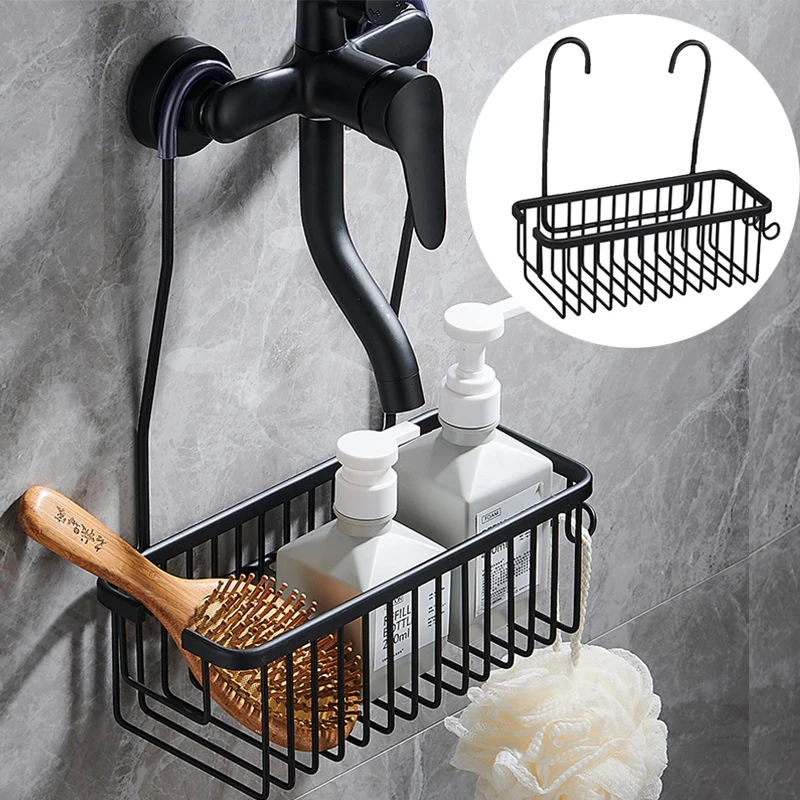 Hanging Stainless Steel Kitchen Bathroom Shelf Basket Spice Kitchenware Organizer Bathroom Shower Shampoo Storage