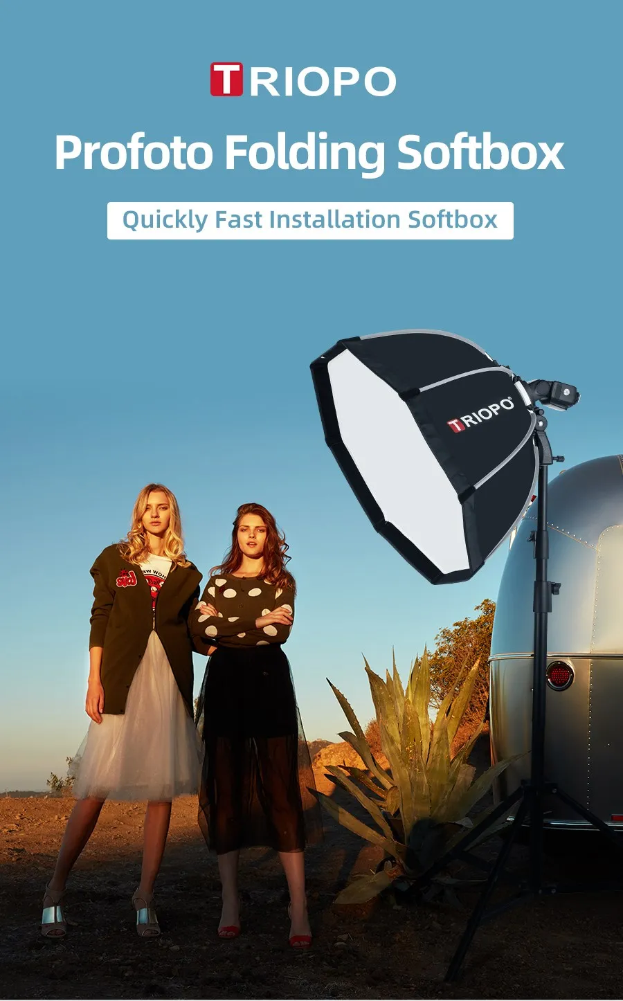 Description Picture 2 of itemTRIOPO 65cm Octagon Umbrella Softbox with Honeycomb Grid For Godox V860II TT600 TT685 YN560 III IV TR-988 Flash Soft Box