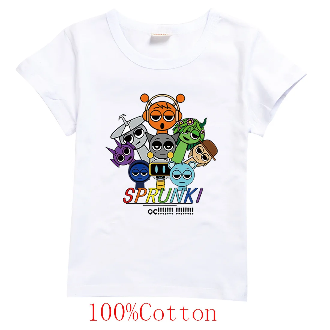 Children's Short Sleeve T-Shirt, Spunki, Horror Game, Incredibox, Tops, Cartoon Clothes, Tees, Girls, Boys, Kids 3