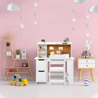 Kids Study Desk with chair,  Children School Study Table with  Chair for 3-8 Years Old, Study Writing Table for Home School Use 2
