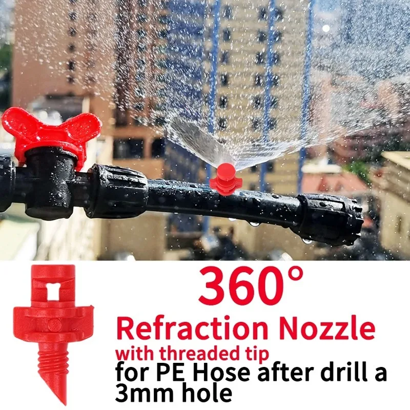 Adjustable Degree Garden Lawn Water Spray & Irrigation System for Greenhouses and Flower Beds
