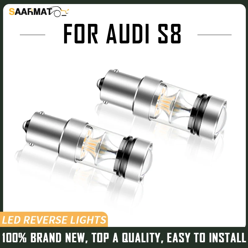 

SAARMAT 2 шт., 12 В, 20 чипов, 3030 SMD, фонарь заднего света, фонарь Blub 1156, P21W, BA15S, CAN-шина, белый для Audi S8 2001 2002, авто
