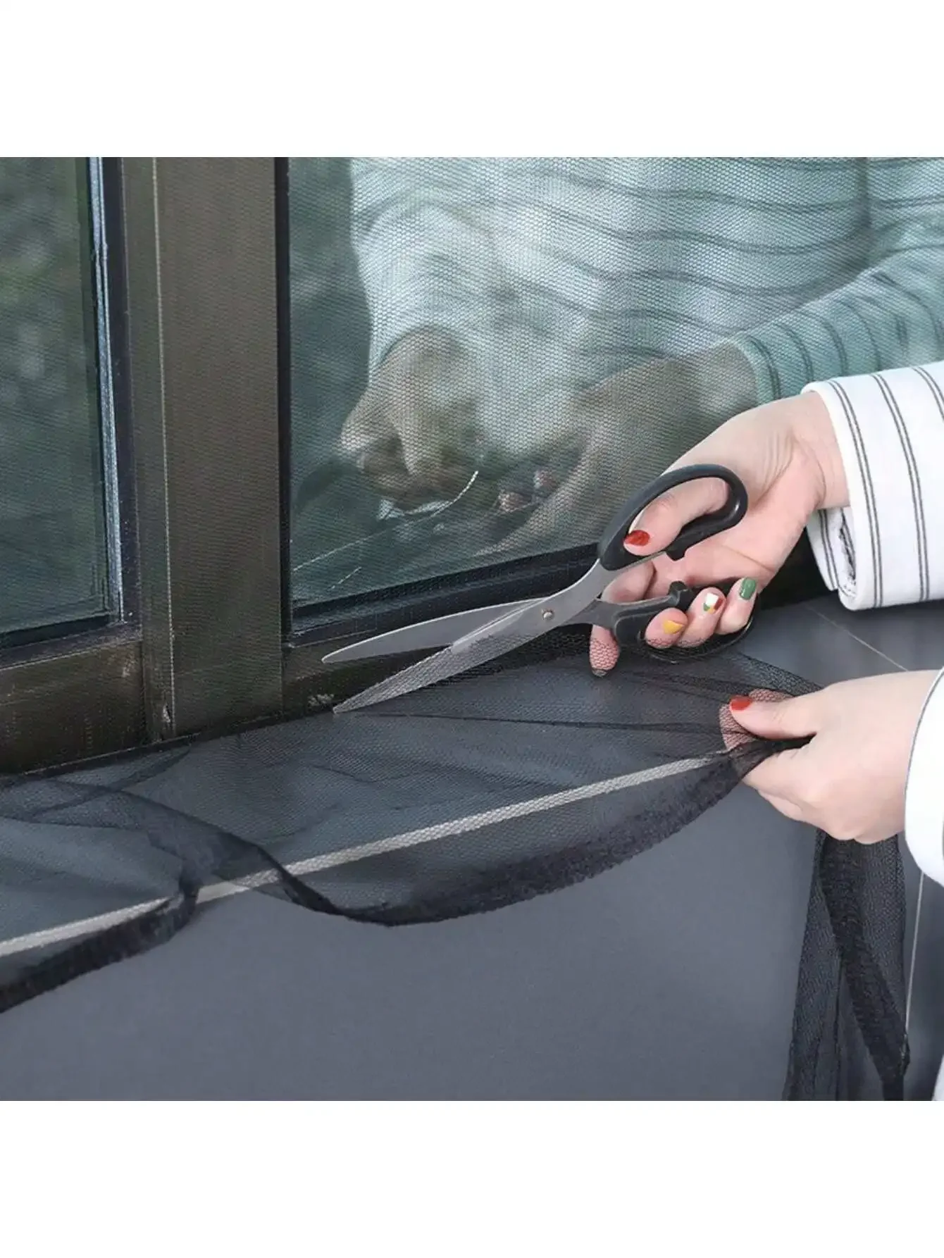 1 Set DIY Self-Adhesive Window Screen Netting Mesh Curtain Anti-Mosquito Cuttable Window Screen Fitted To Multiple Windows