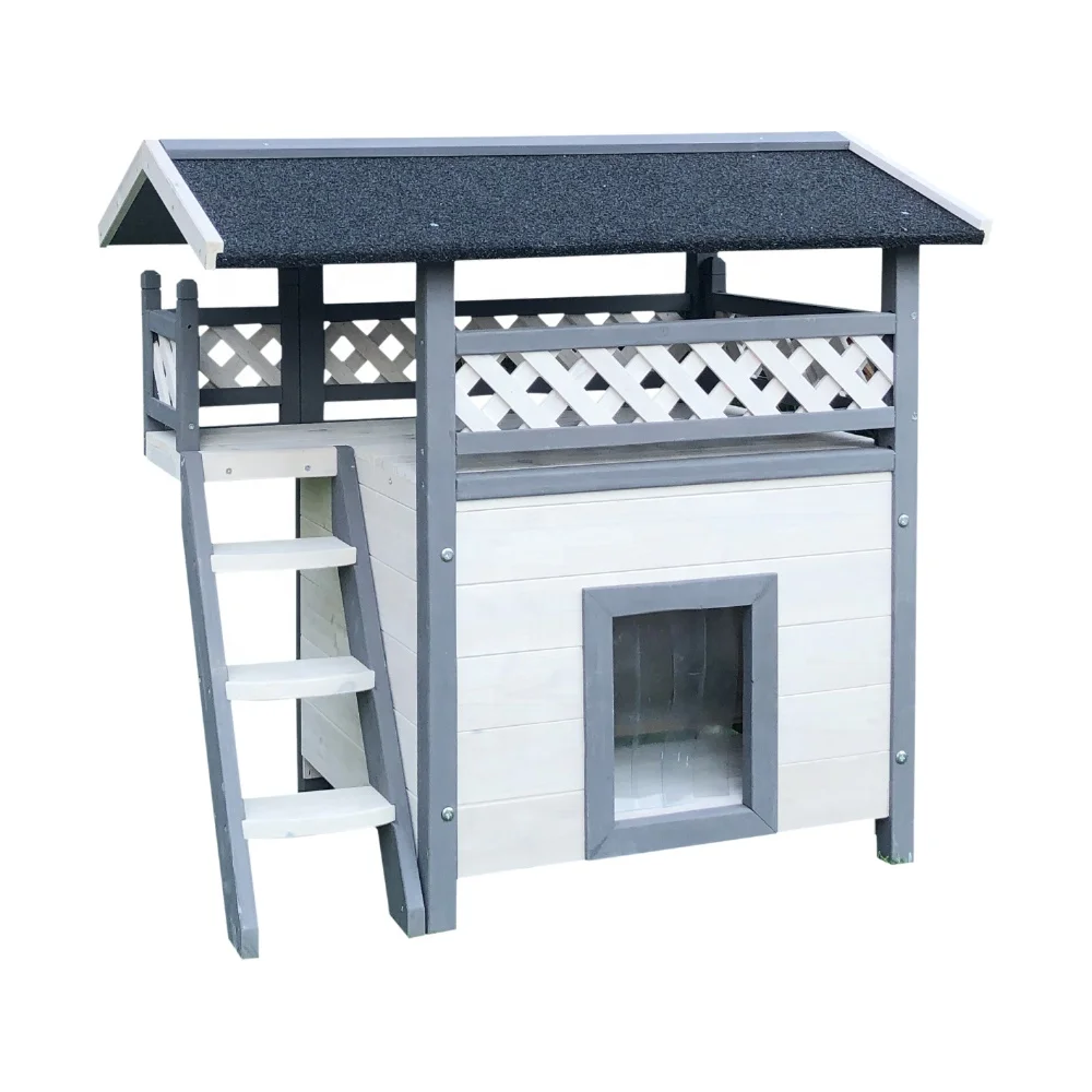 

Outdoor Wooden Cat House Waterproof Novelty Shelter Commercial Modern Cheap Puppy Pet Shelter