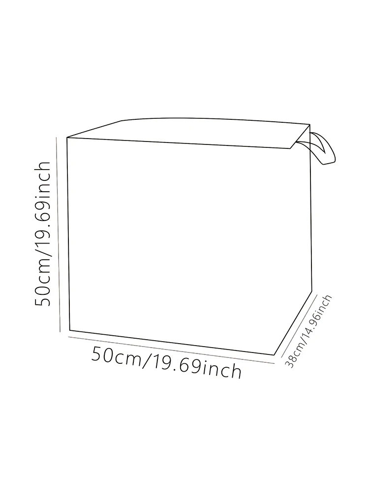 1pc, lion patterned storage container, large capacity clothing, blanket, storage bucket with handle, zipper storage bag