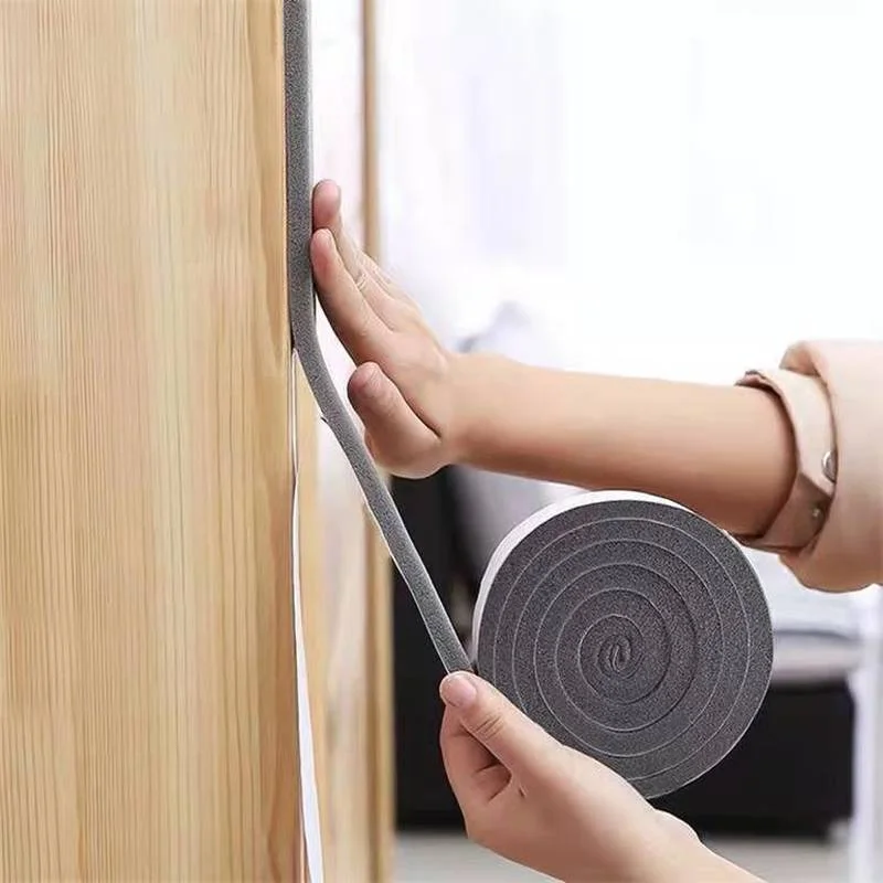 Foam Insulation Tape Door Draft Excluder With 2 Pcs Self Adhesive Strip