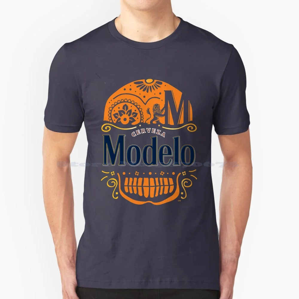 Skull Of Modelo T Shirt 100% Cotone Tee Brewery Europe Ipa Modelo Bere Hamms Beer Hops American Brewdog Coolers Birra Artigianale