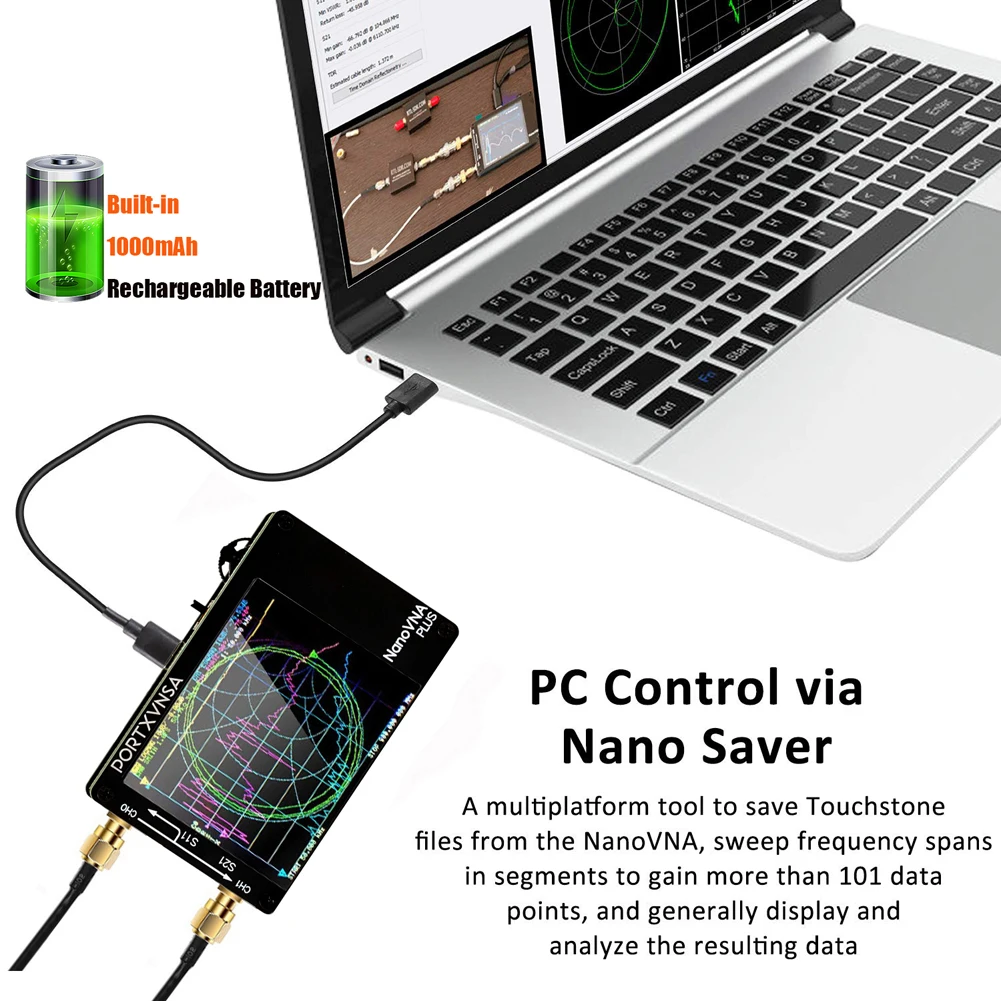 50Khz-2.7Ghz 벡터 네트워크 분석기 MF VHF UHF Nanovna Plus 안테나 분석기 안테나 테스트 분석기 반사 측정 도구