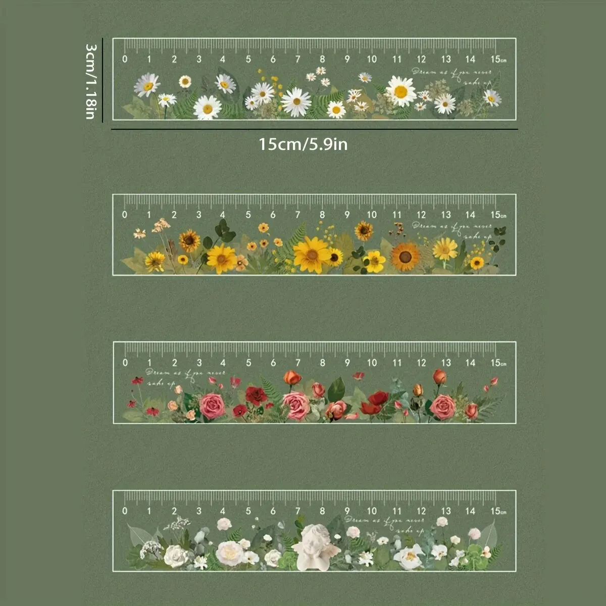 센티미터 단위의 투명 아크릴 15cm 학교 자 - 내구성이 뛰어나고 읽기 쉽습니다.