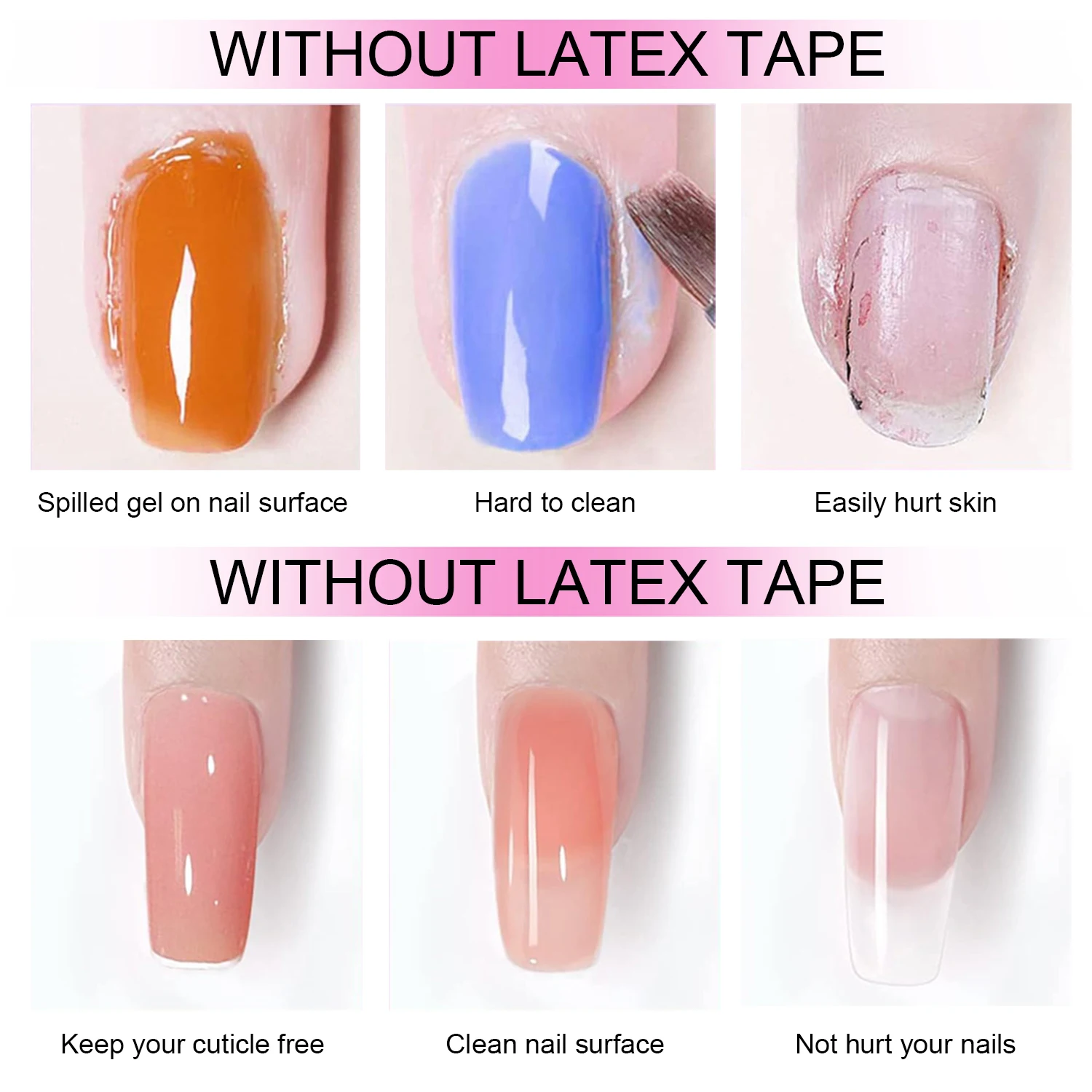 Description Picture 3 of item3 bottle Liquid Latex for Nails - Fast Drying Nail Polish Barrier, Peel-Off Latex Tape,Cuticle Guard and Skin Protector,Nail Art