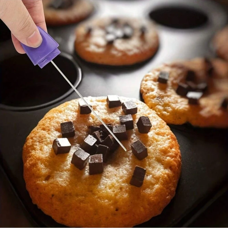 Lot De 4 Piques à Gâteau En Acier Inoxydable – Testeurs De Cuisson Réutilisables – Accessoire Pâtisserie