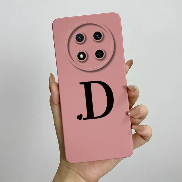 312408-7b950a.jpg حافظة لهاتف Honor X9c حافظة هاتف Honor X9C 5G HonorX9c X 9c حافظات لطيفة بأحرف أولية مربعة من السيليكون غطاء خلفي للصدمات Fundas