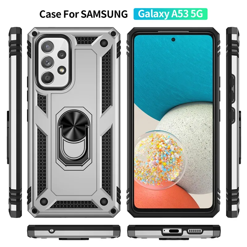 Shockproof Armor Ring 360 Protective Back Cover