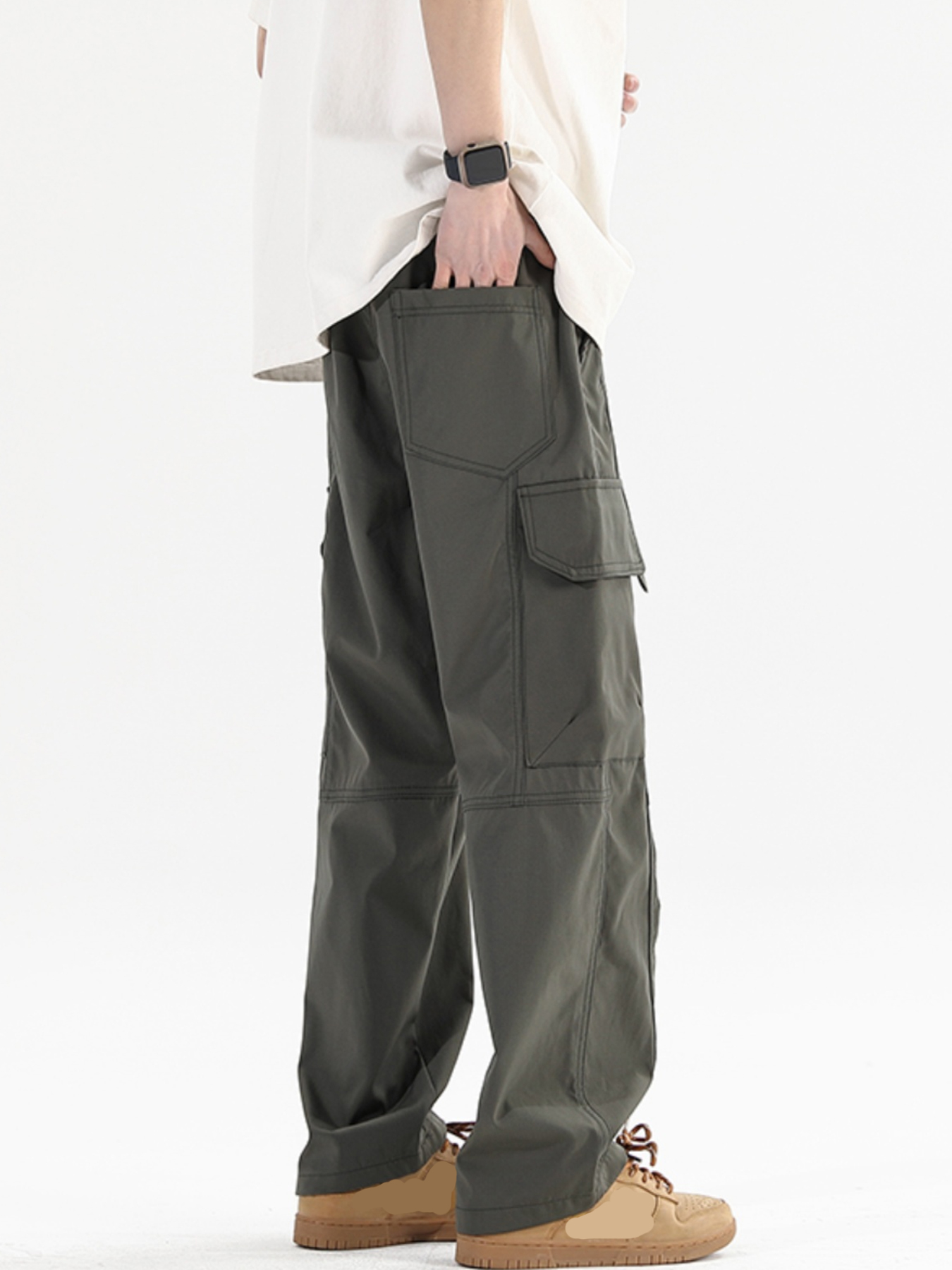 intage Harajuku Oversized Cargo Parachute Pants Spring Autumn Men Y2k Hip Hop Wide Leg Joggers Baggy Fashion Casual Sweatpants