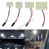 T10 5050 LED Interior Panel Car White Light Reading Lamp Universal Car Trunk Roof Dome Bulb 6 9 12 24 SMD Lights DC 12V 1