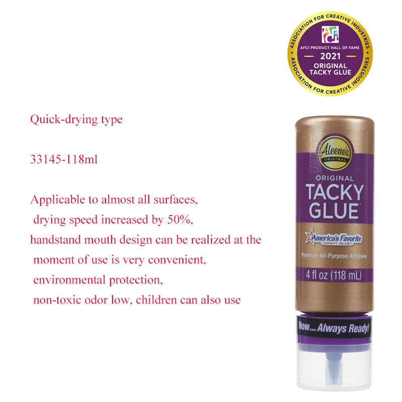 Aleene's Always Ready Quick Dry Tacky Glue 4 oz.