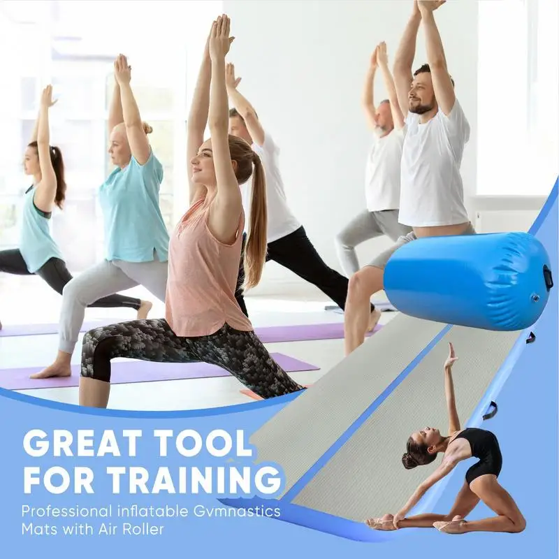 Tumbling Training Air Mat 6.5Ft Tumbling Training Inflatable Yoga Air Mat Home And Gym Use Tumble Portable Gymnastics