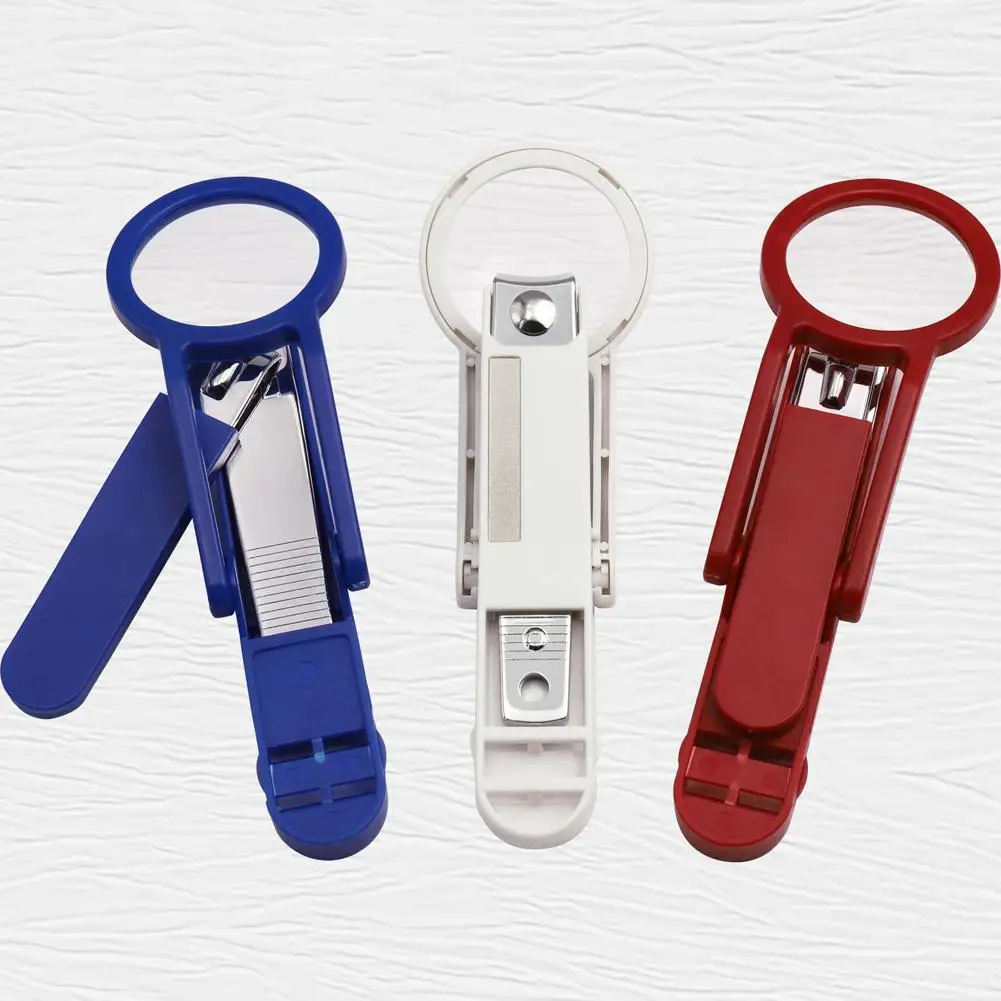 Nail Clipper with Magnifying Glass The Elderly Practical Stainless Steel Nail Clipper Anti-splash Beauty Big Clipper Tool Gifts 3