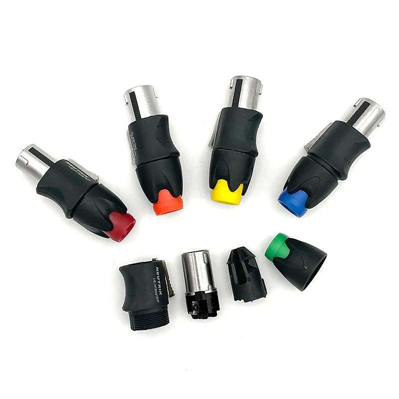 Metal 4 Pin Ohmic Audio Plug Connector Stage Speaker Wire Accessories Solder-free NL4FC