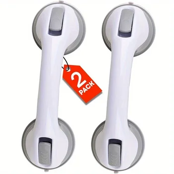 1/2pcs Suction Grab Bars for Bathroom - Safety Hand Grips for Shower, Bathtub - Elderly Balance Assist Handles