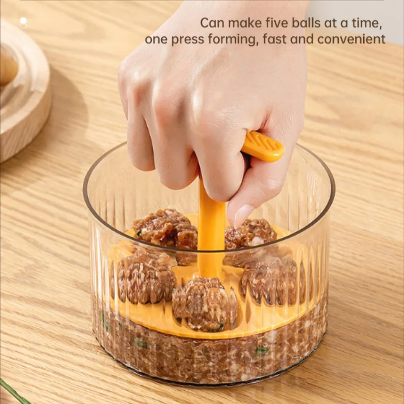 

Translucent Meatball Maker Kitchen Extruded Meatball Making Tool Ground Meat Freezer Storage Containers Household Kitchen Tool