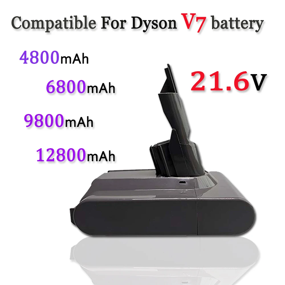 

For Dyson V7 21.6V 4800/6800/9800/12800mAh high-capacity Handheld Vacuum Cleaner Battery Replacement