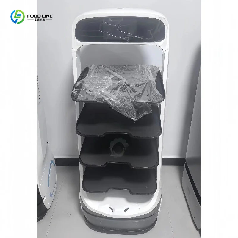 Robot di Consegna Cibo Autonomo Personalizzato, Macchina Cameriera Intelligente Multifunzionale per Uso Ristorativo - immagine 4