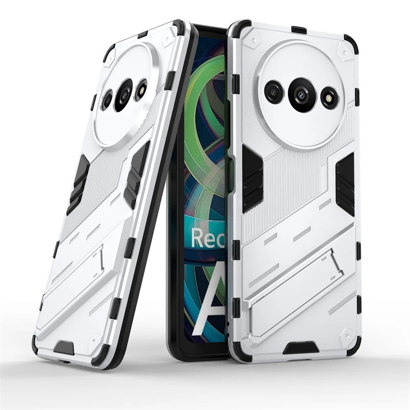 Xiaomi Redmi A3 Shockproof Armor Phone Case with Kickstand and Holder