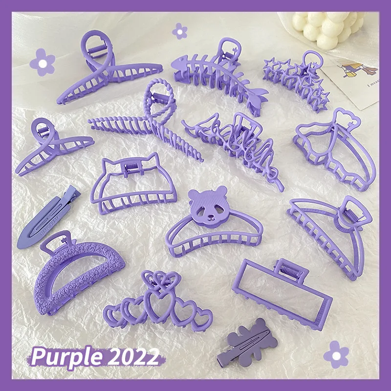 12pcs pack flower basket sticker diy craft scrapbooking album junk journal decorative stickers Purple Flower Basket Hairpin Back Head Catch Clip Hairpin Female Net Red 2022 New Hair Clip Headwear Shark Clip