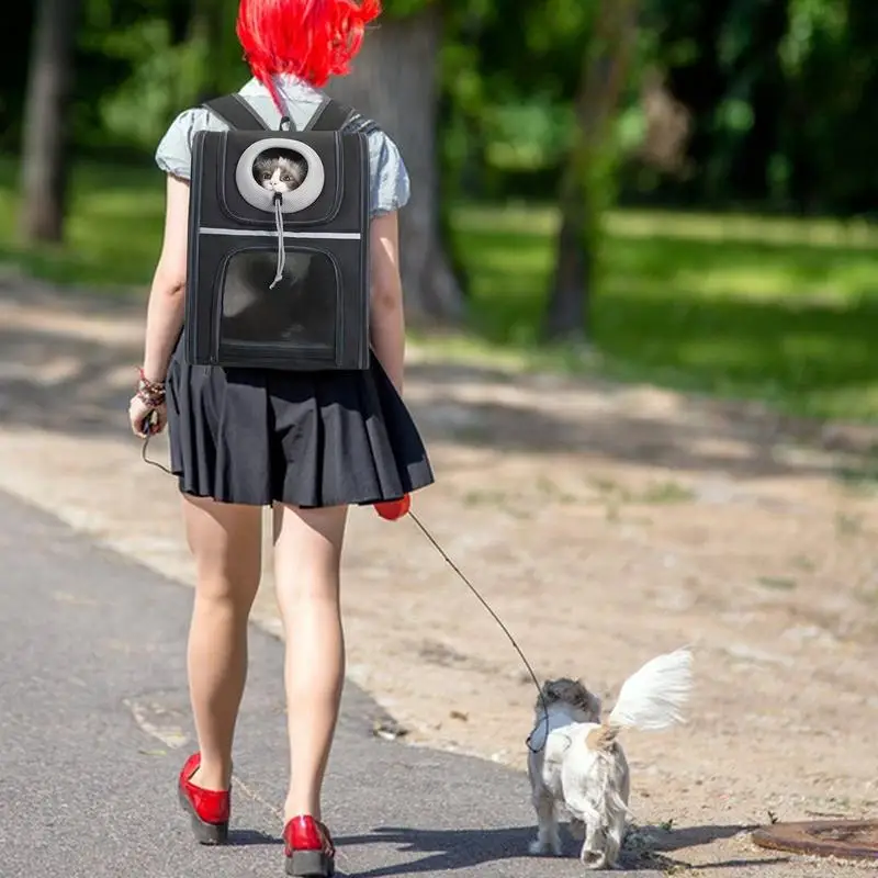 Dog Travel Bag Soft Cat Carrier Foldable Puppy Backpack Reflective Strip Dog Travel Pouch Storage Daypack For Puppy Kitten Toys