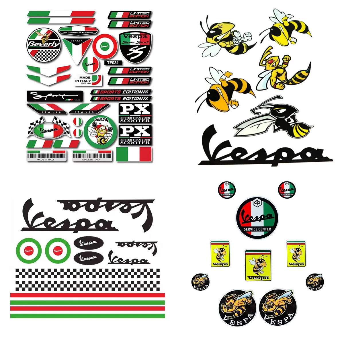 

PIAGGIO Vespa's' Sprint Primavera Piaggio LXV GTS 150 250 300 Super Motorcycle Car Sticker Accessories Italian Scooter PVC Decal