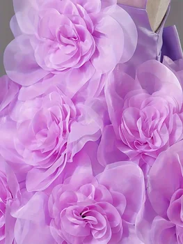 Girls Princess Dress Luxury Elegant Lilac Sleeveless Party Evening Dresses Kids Wedding Birthday Ball Gown For Girl Children 4