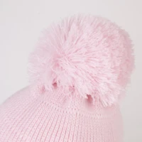 Winter Warm Knitted Baby Hats for Girls Pom Pom Kid Toddler Boys Beanies Cap with Fleece Lining 2