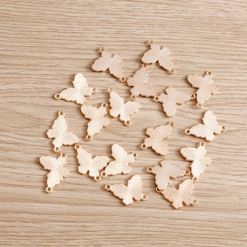 10 Stück 20 x 15 mm niedliche Emaille-Tier-Schmetterlings-Charms-Anschlüsse für Schmuckherstellung, DIY, handgefertigte Armbänder, Halsketten, Bastelbedarf – Detail 9