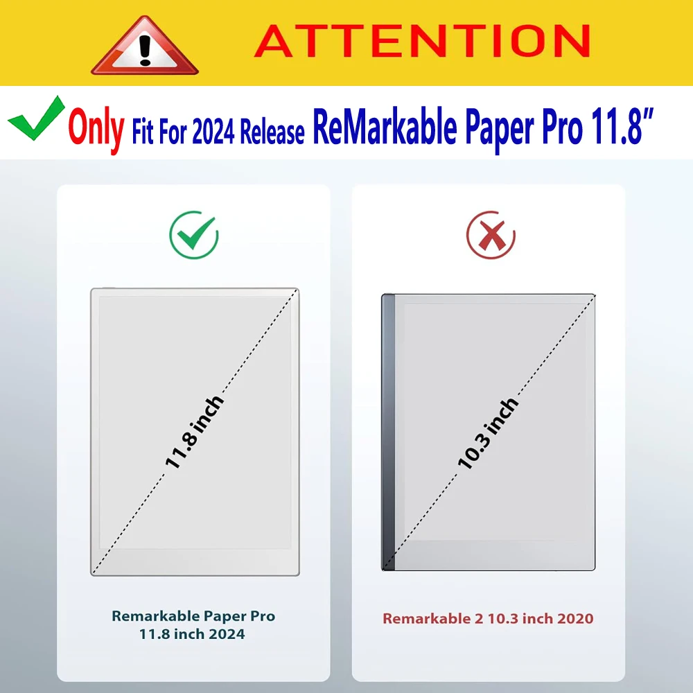 Coque Aimantée Pour ReMarkable Paper Pro 11,8 Pouces (2024) – Plusieurs Couleurs
